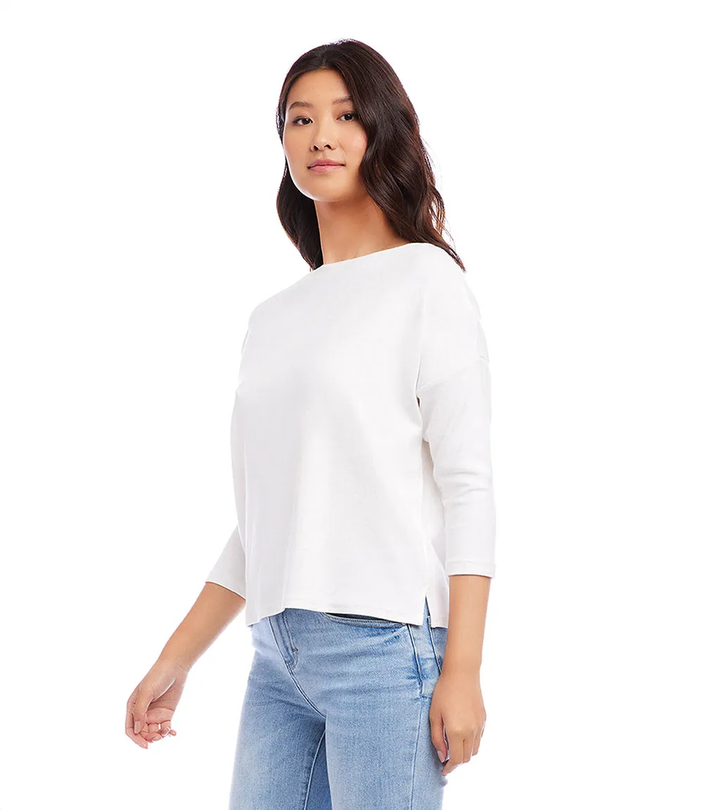 Petite Size Boatneck Top