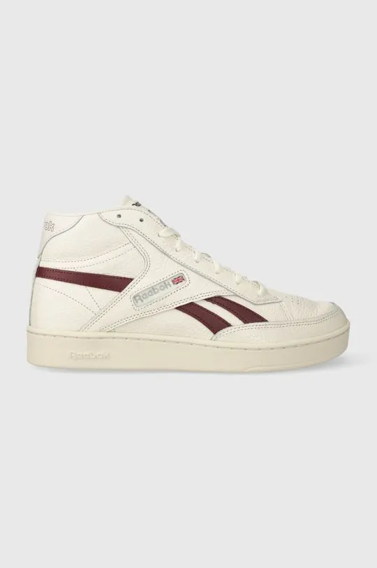 Reebok leather sneakers beige color