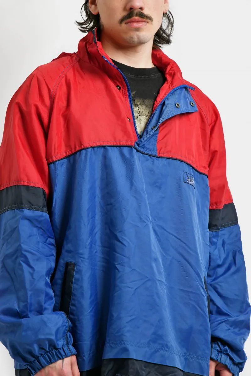 Retro hooded windbreaker mens