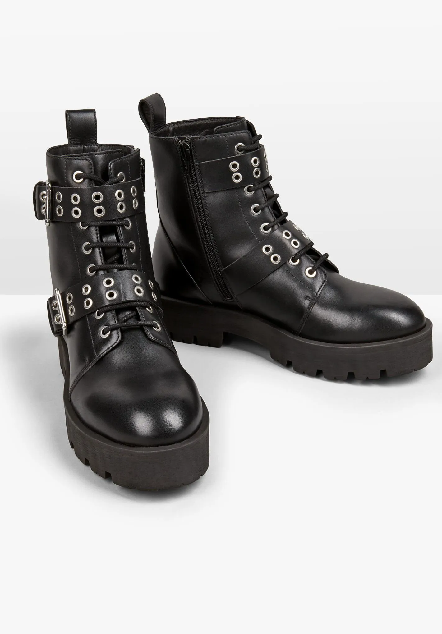 Ripley Leather Buckled Boots