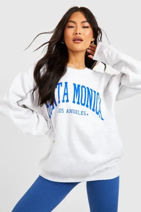 Santa Monica Slogan Oversized Sweater