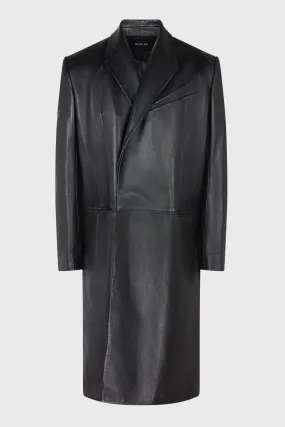 SINGLE-BREASTED LEATHER COAT