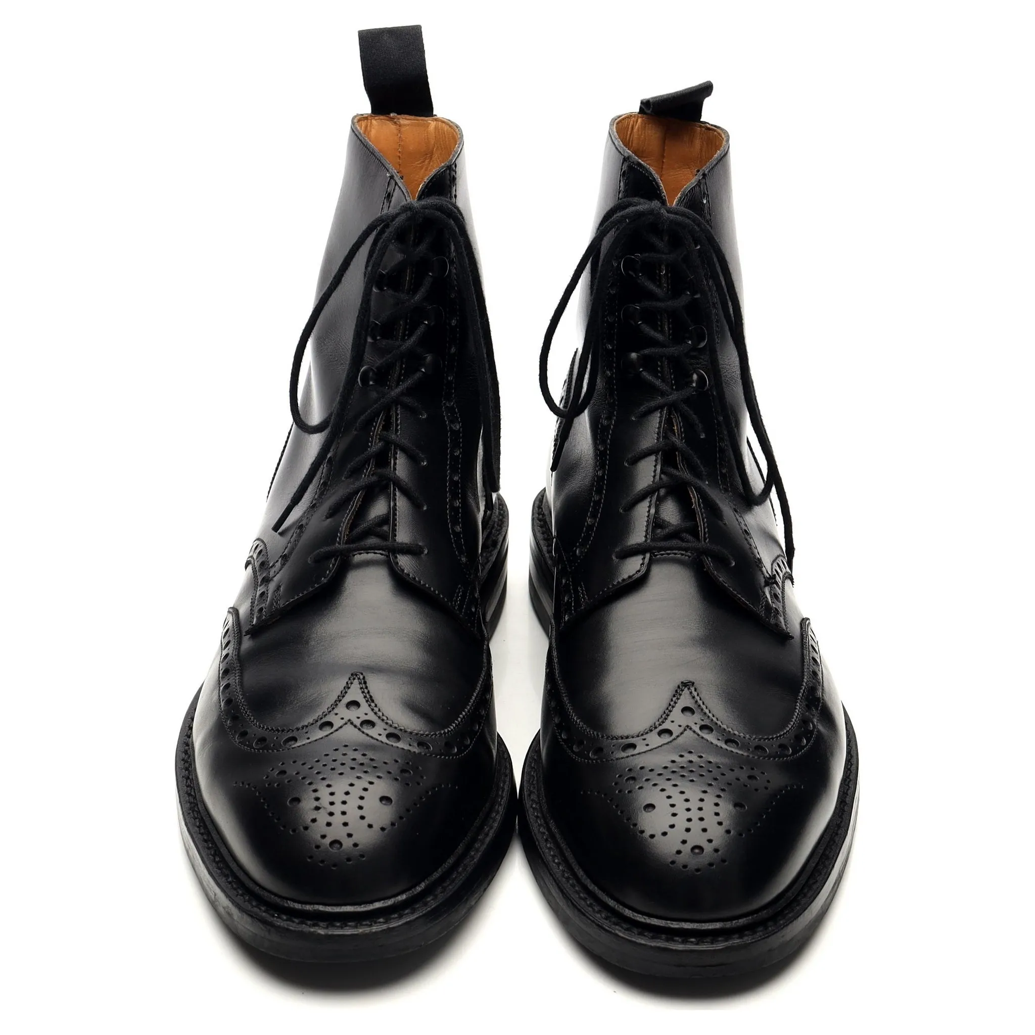 'Skye 3' Black Leather Brogue Boots UK 9 E