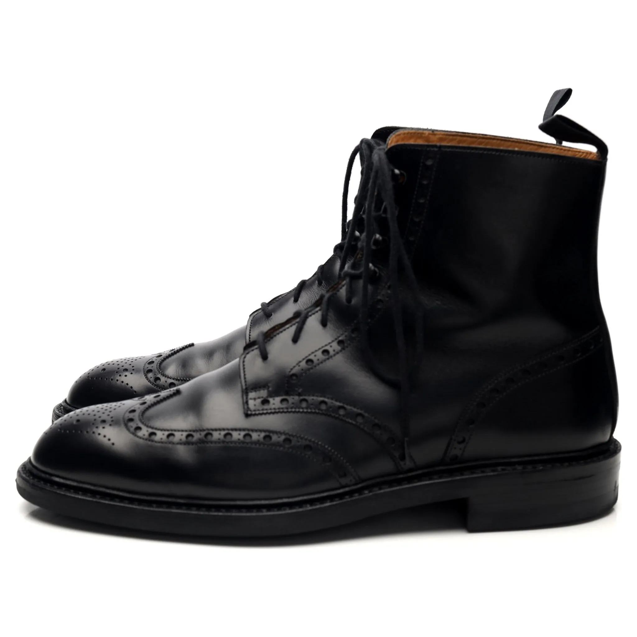 'Skye 3' Black Leather Brogue Boots UK 9 E