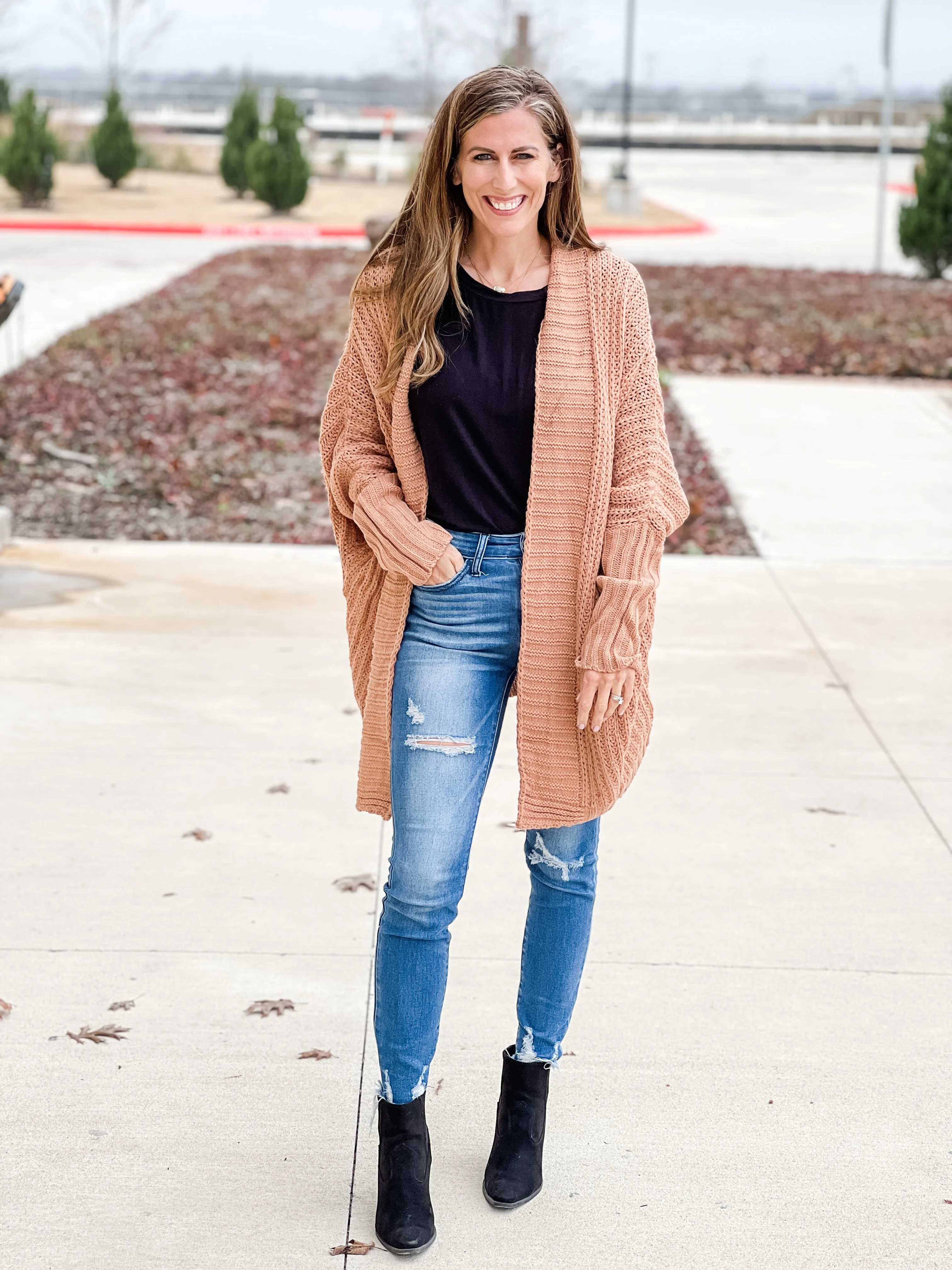 Solid Sweater Cardigan