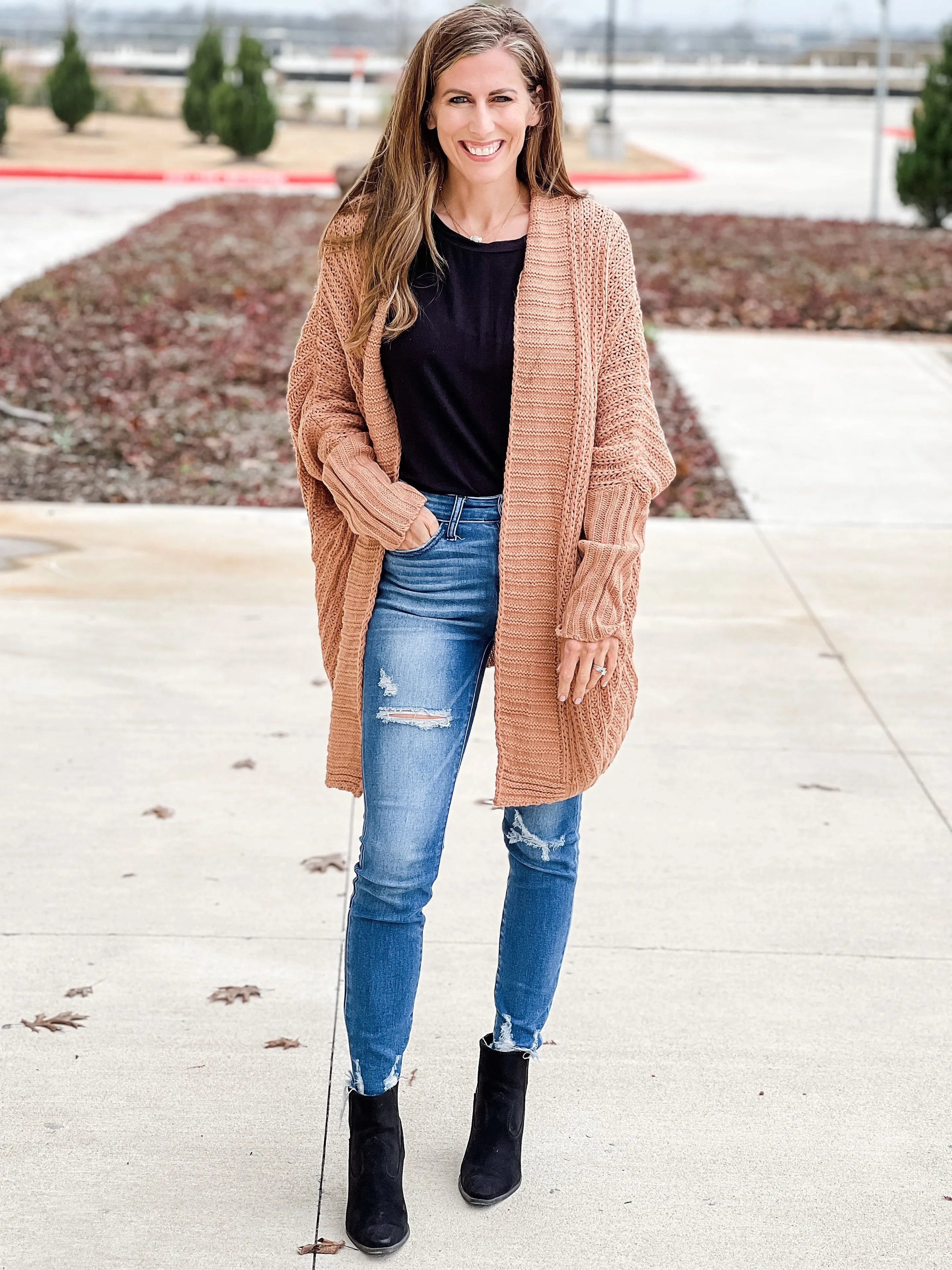 Solid Sweater Cardigan