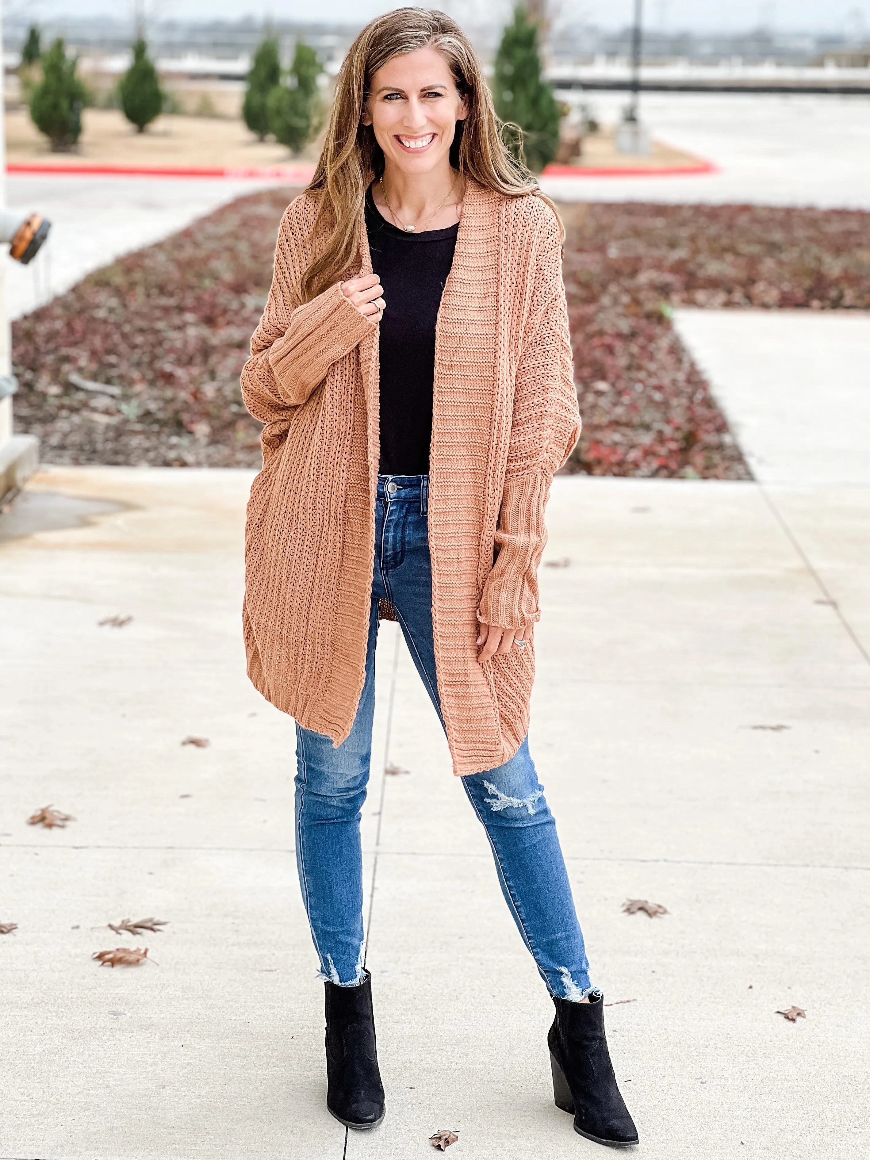 Solid Sweater Cardigan