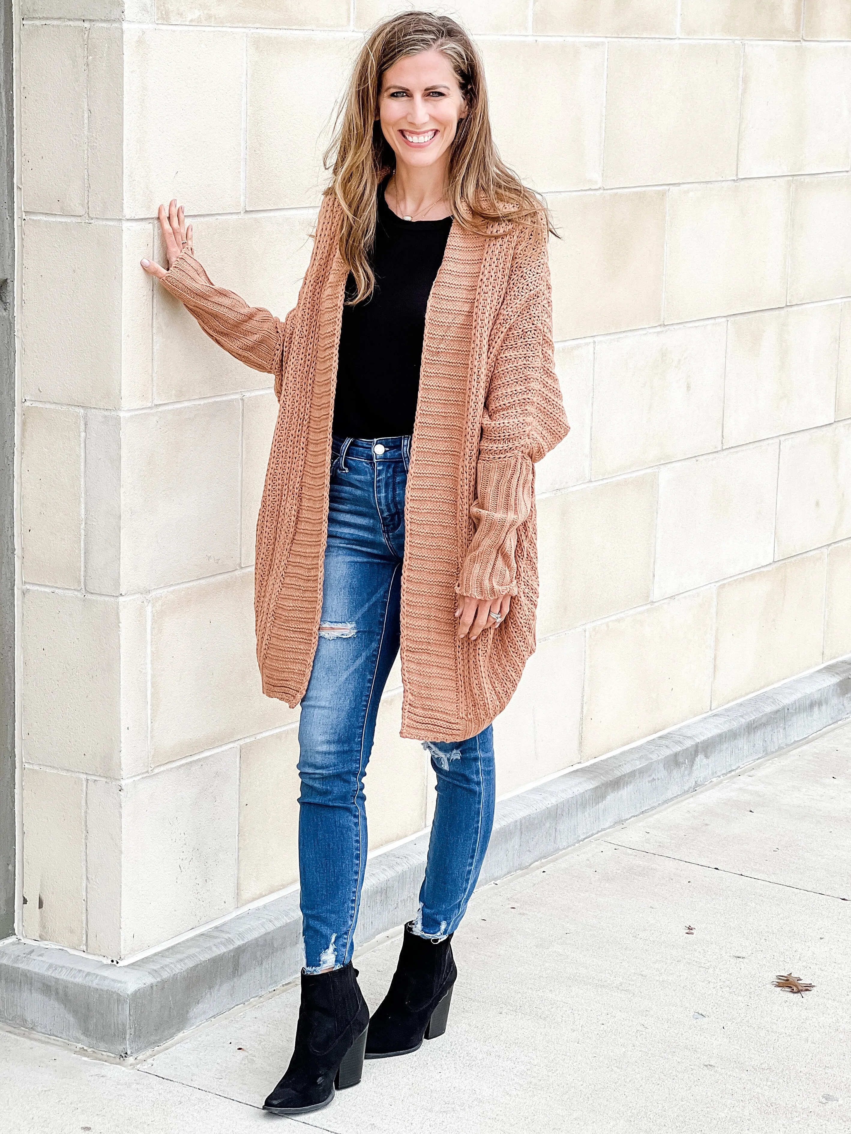 Solid Sweater Cardigan