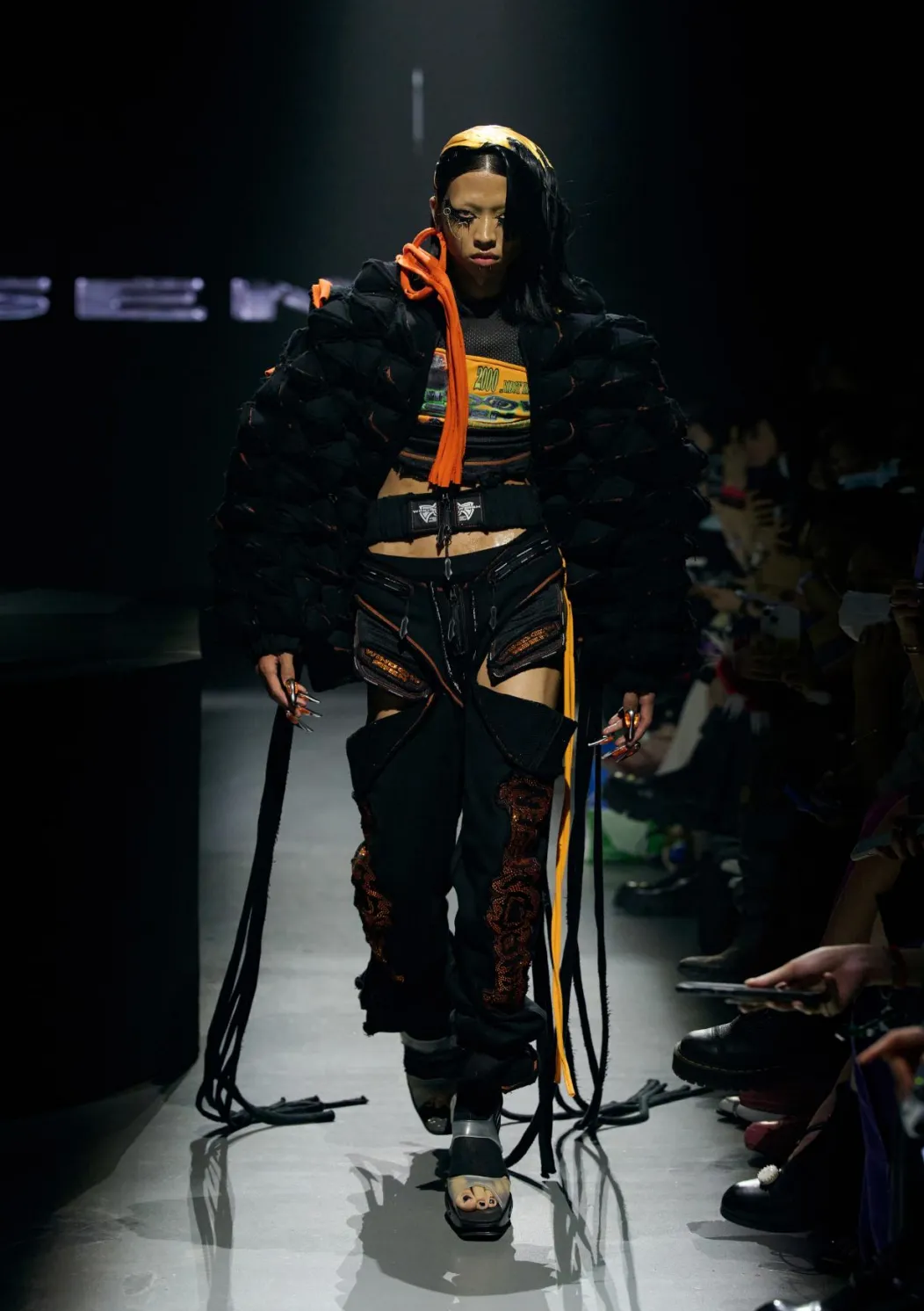 SPIKED DEFENCE COAT WITH FRINGING