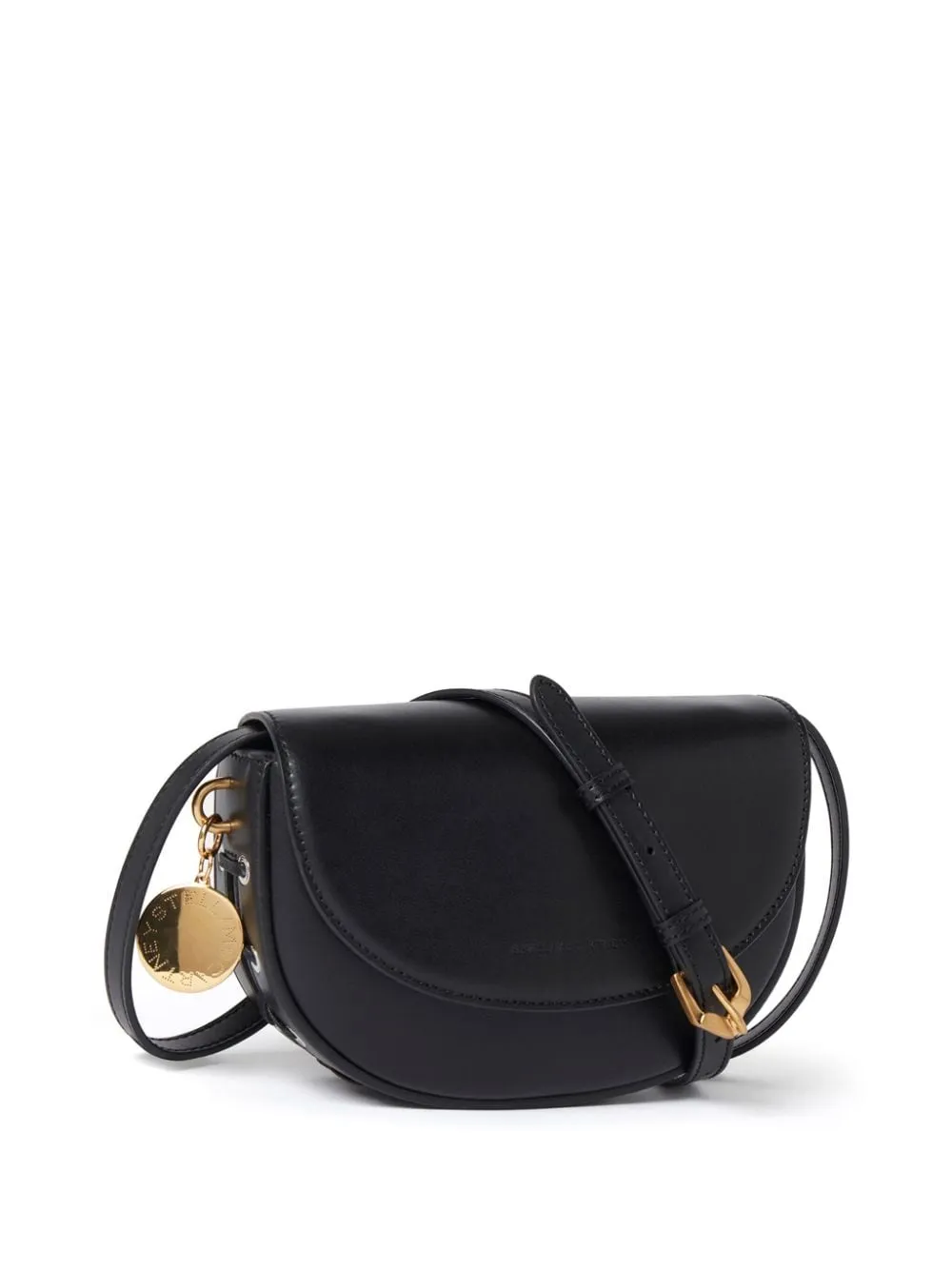 STELLA MCCARTNEY Chic Black Crossbody with Gold-Tone Accents