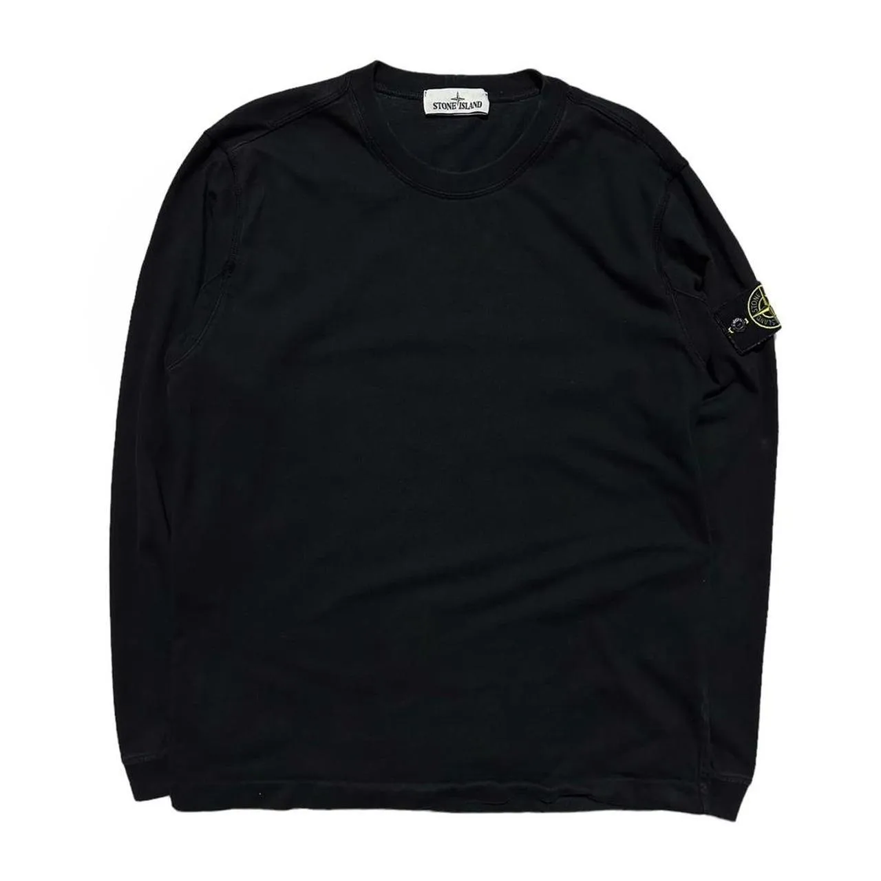 Stone Island Black Pullover Thin Crewneck