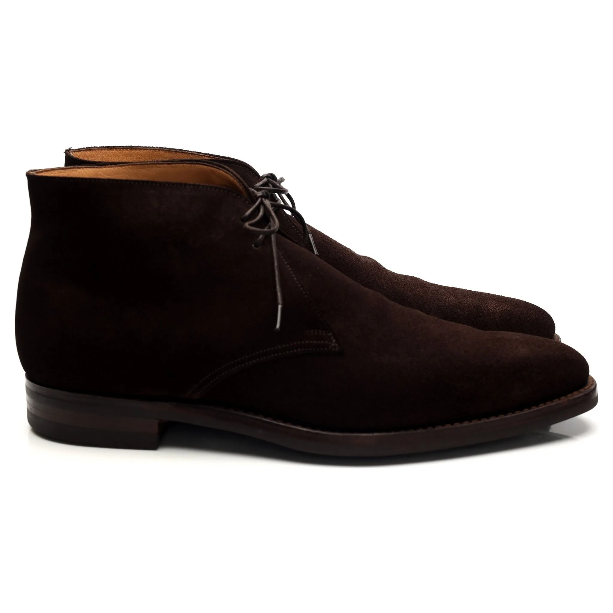 'Tetbury' Dark Brown Suede Chukka Boots UK 10 E