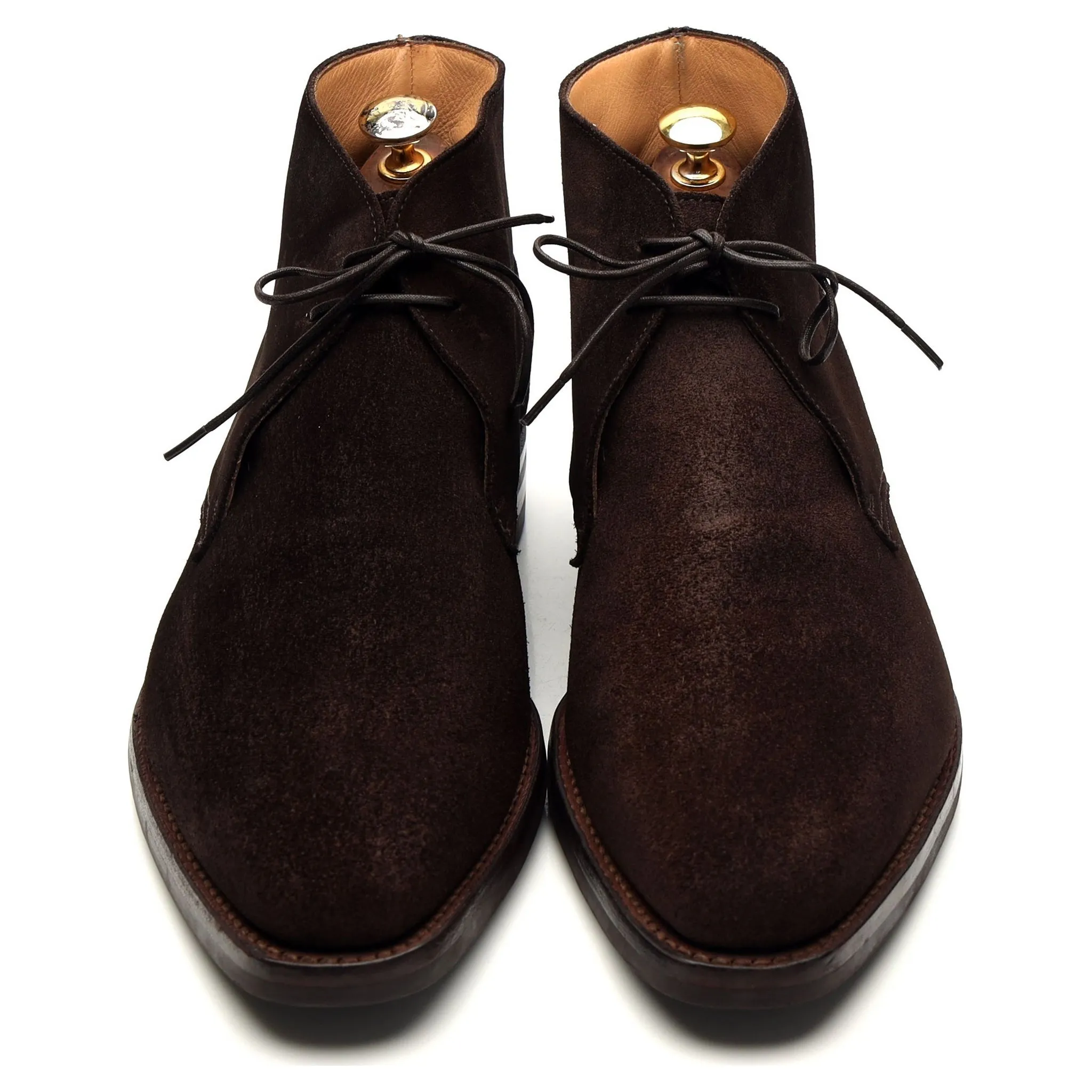 'Tetbury' Dark Brown Suede Chukka Boots UK 10 E