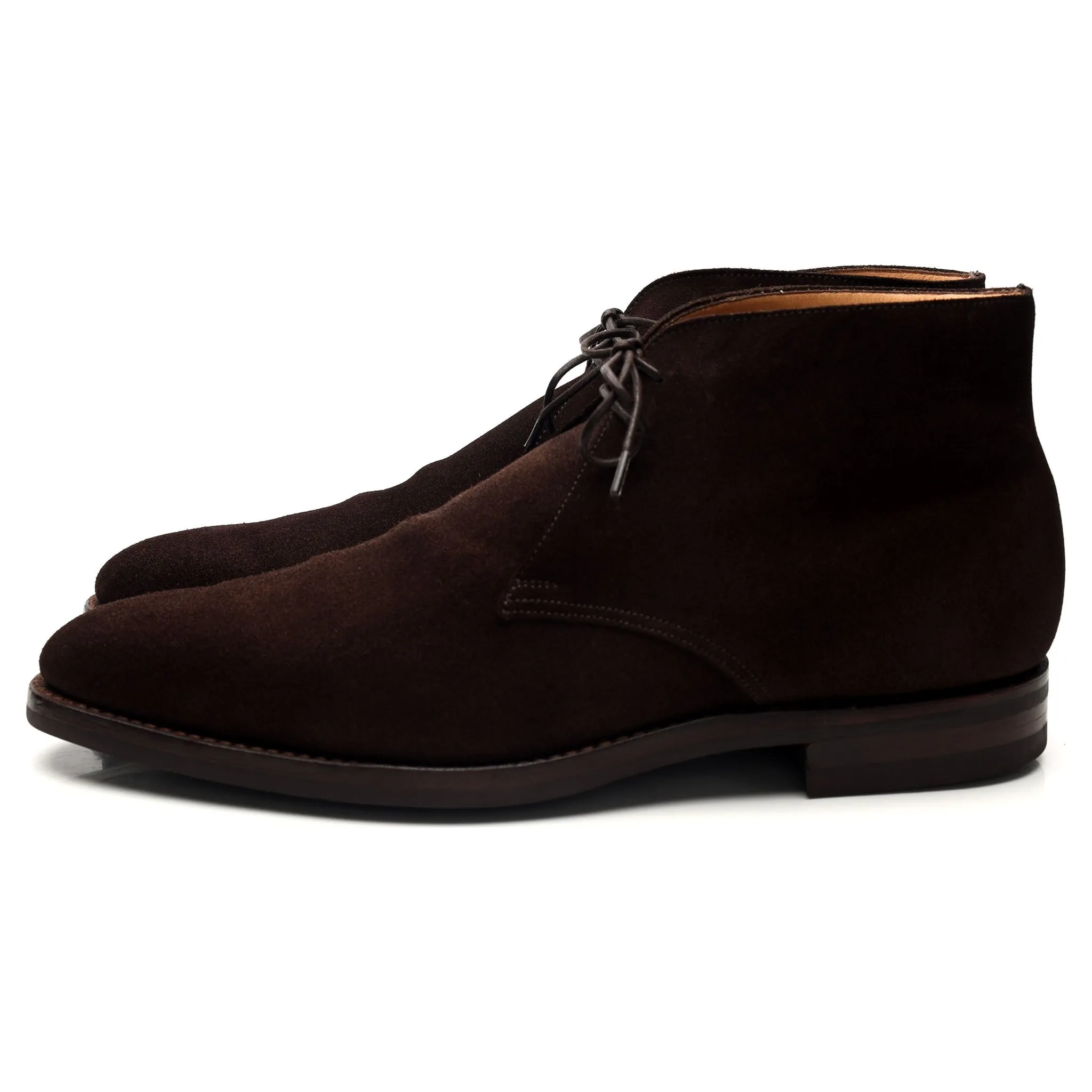 'Tetbury' Dark Brown Suede Chukka Boots UK 10 E