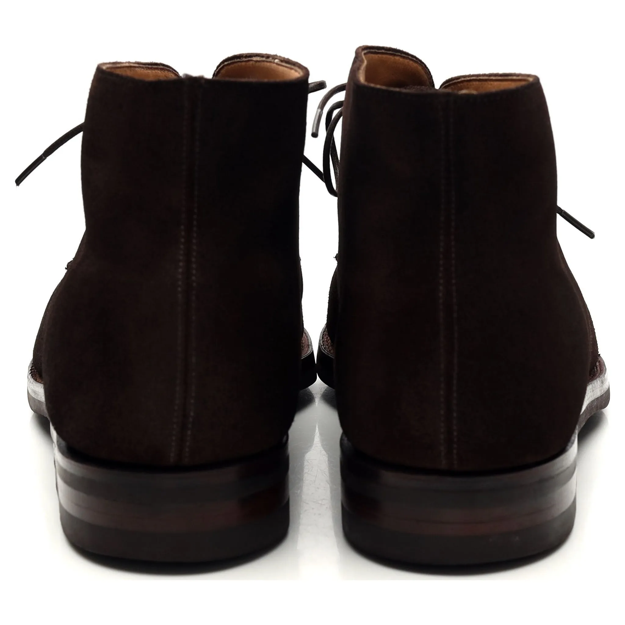 'Tetbury' Dark Brown Suede Chukka Boots UK 10 E