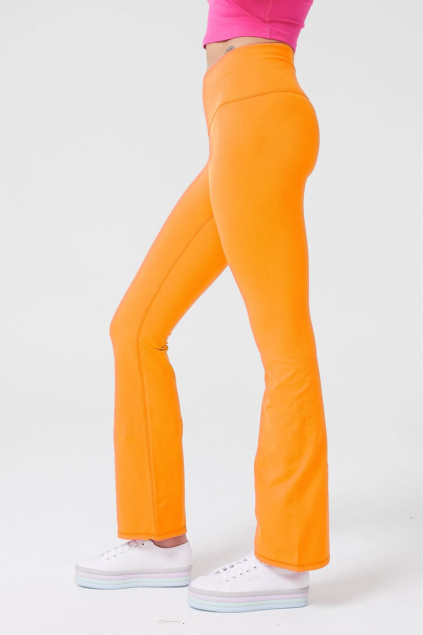 TLC Flare Leggings in Tangerine