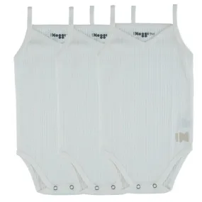 UnderNoggi White Ribbed Baby Undershirt- Boys