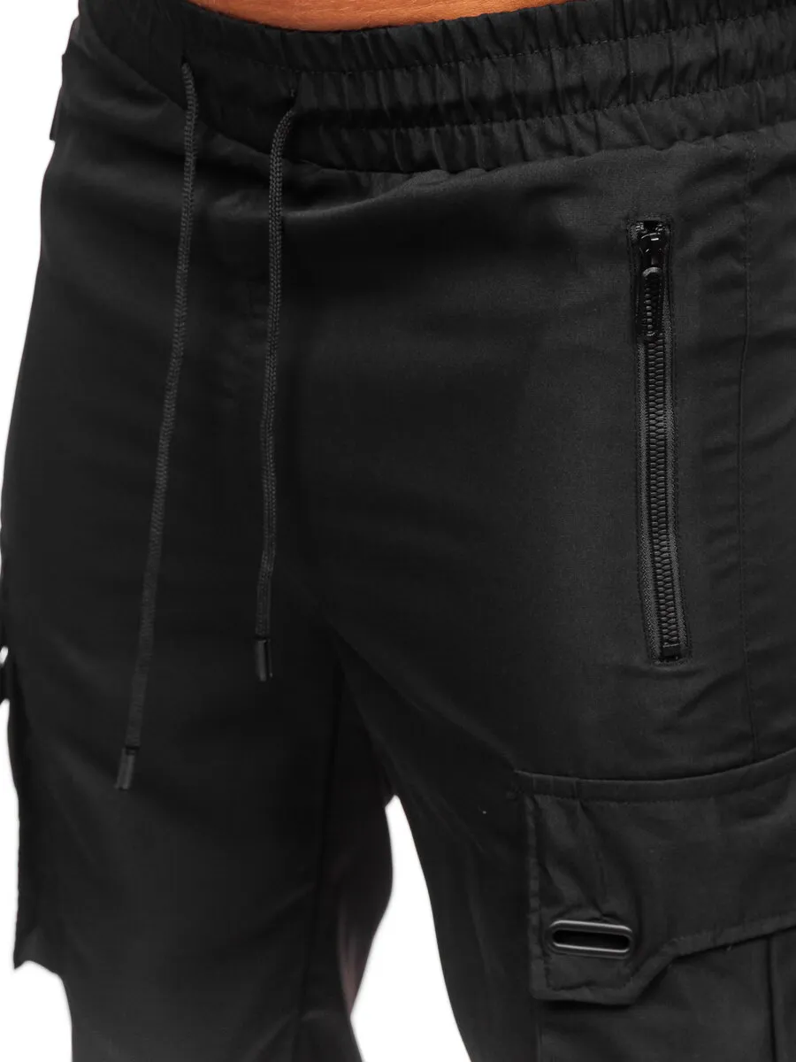 Uomo Joggers cargo Nero Bolf HSS298