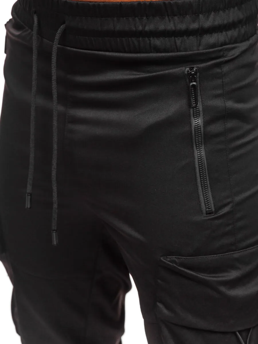 Uomo Joggers cargo Nero Bolf HSS299