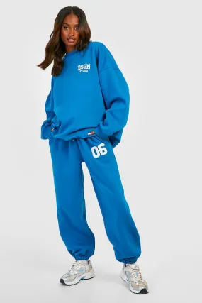 Varsity Applique Sweater Tracksuit