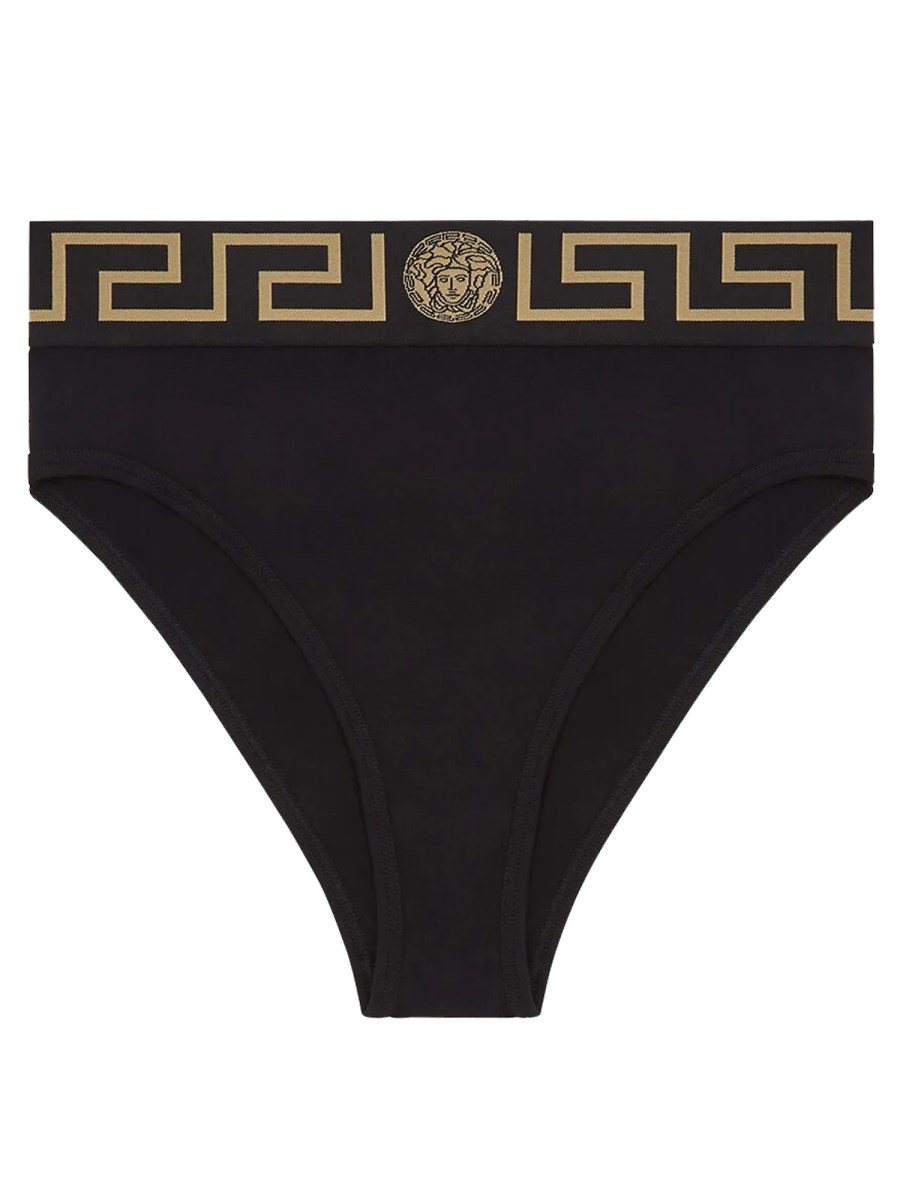 VERSACE    SLIP IN COTONE CON GRECA