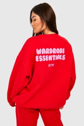 Wardrobe Essentials Slogan Oversized Sweater