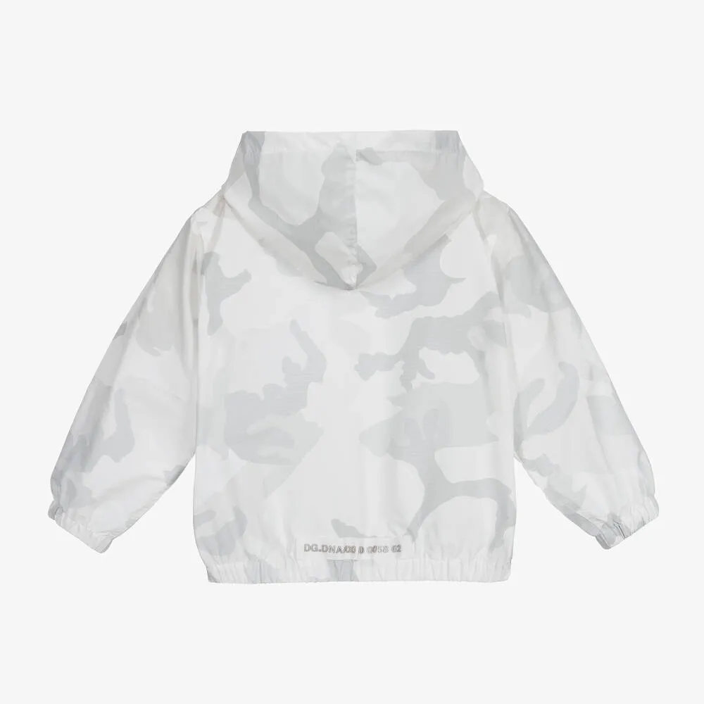 White Camo Windbreaker Jacket