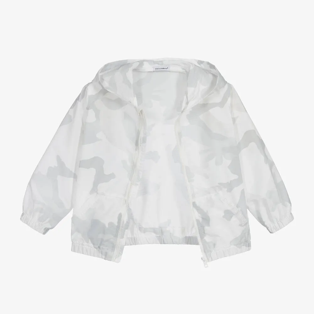 White Camo Windbreaker Jacket