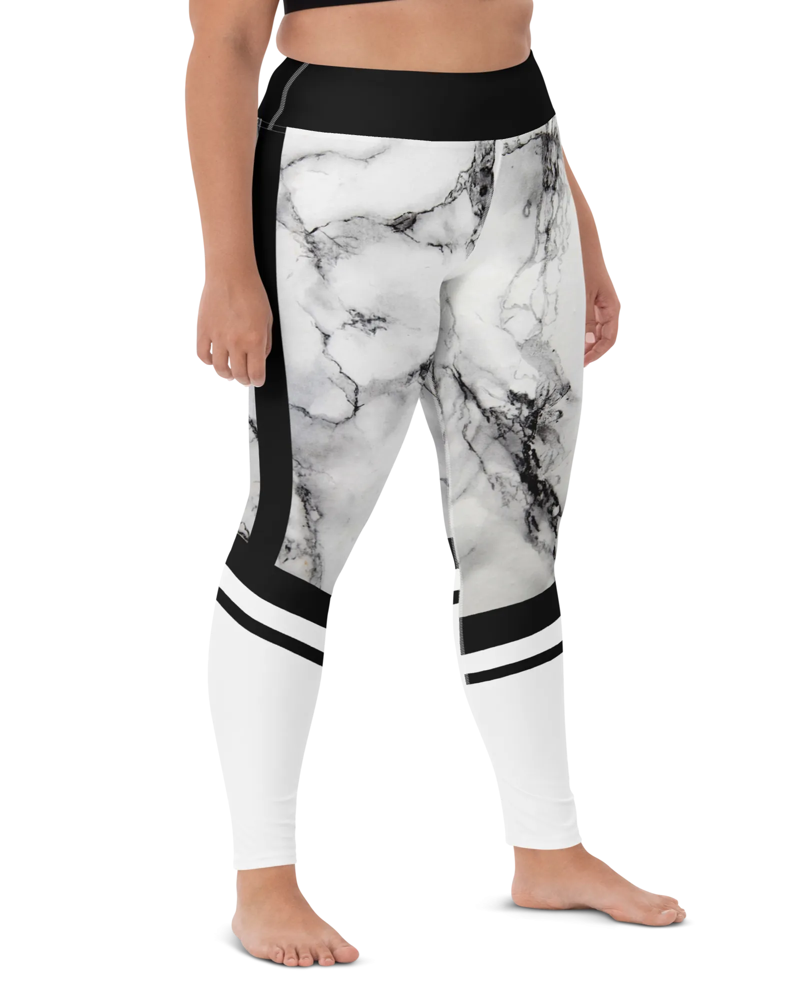 White Marble Leggings