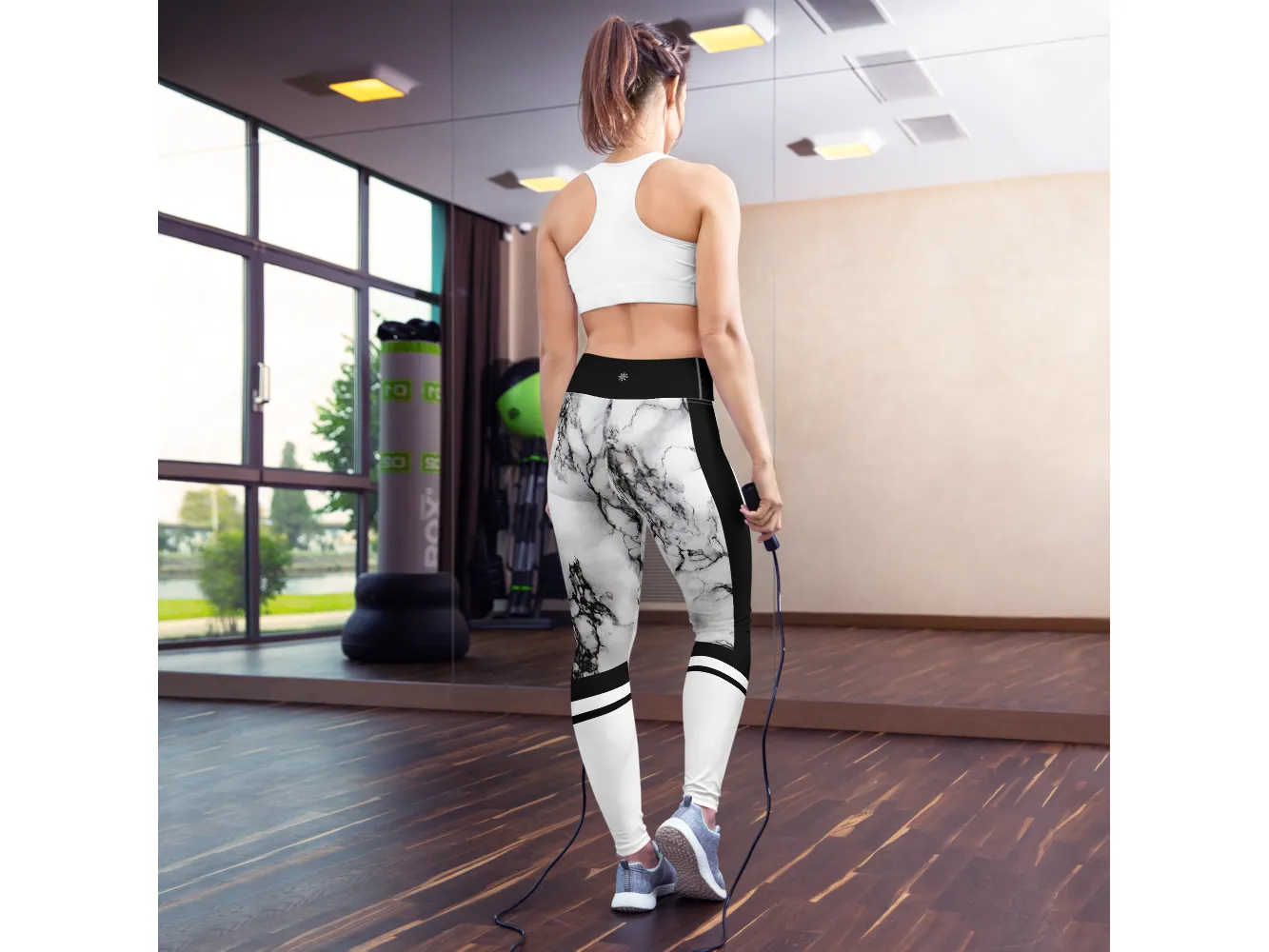 White Marble Leggings