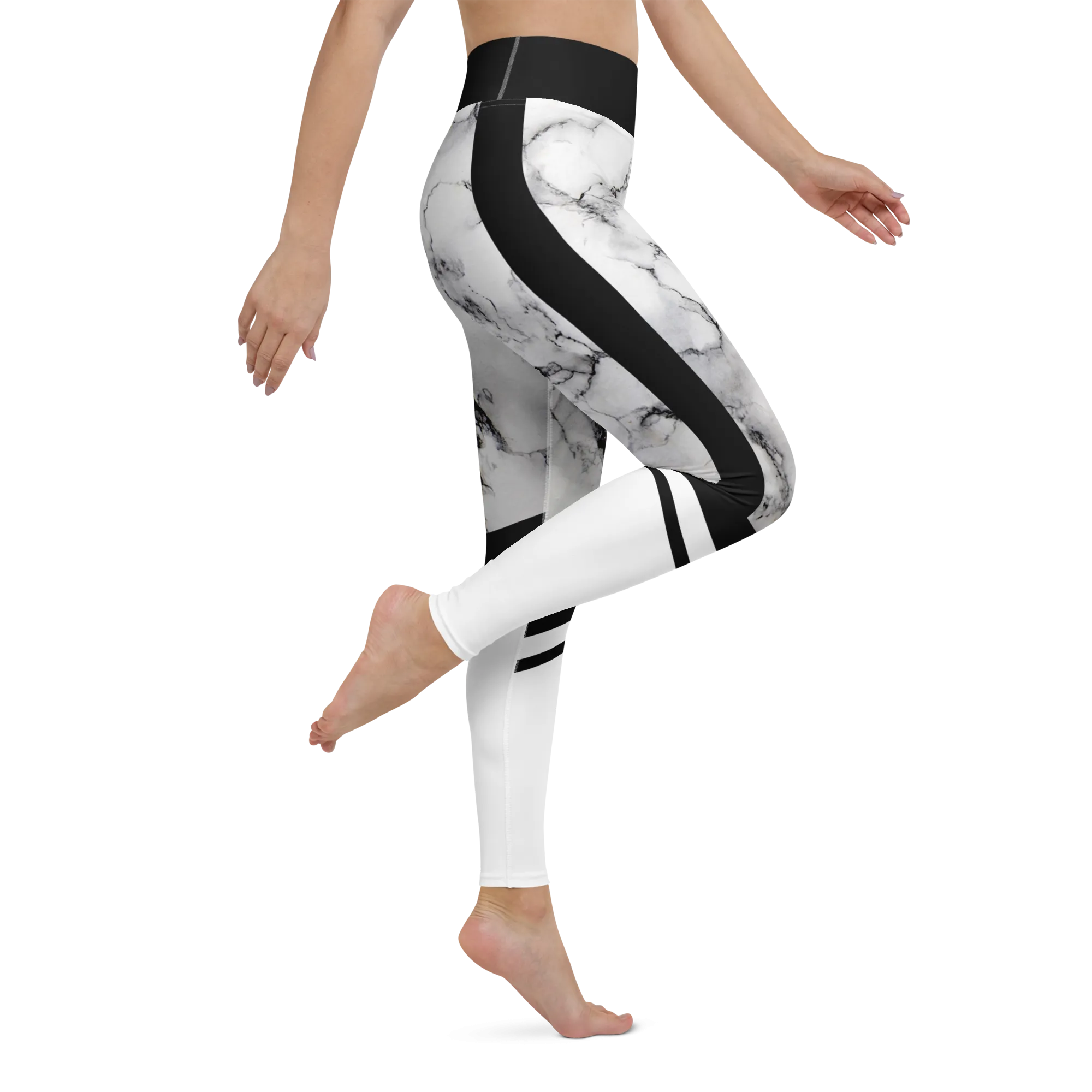 White Marble Leggings