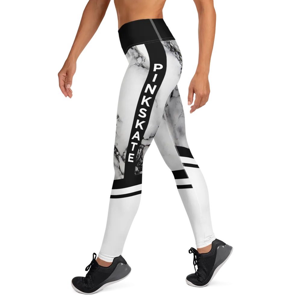 White Marble Leggings