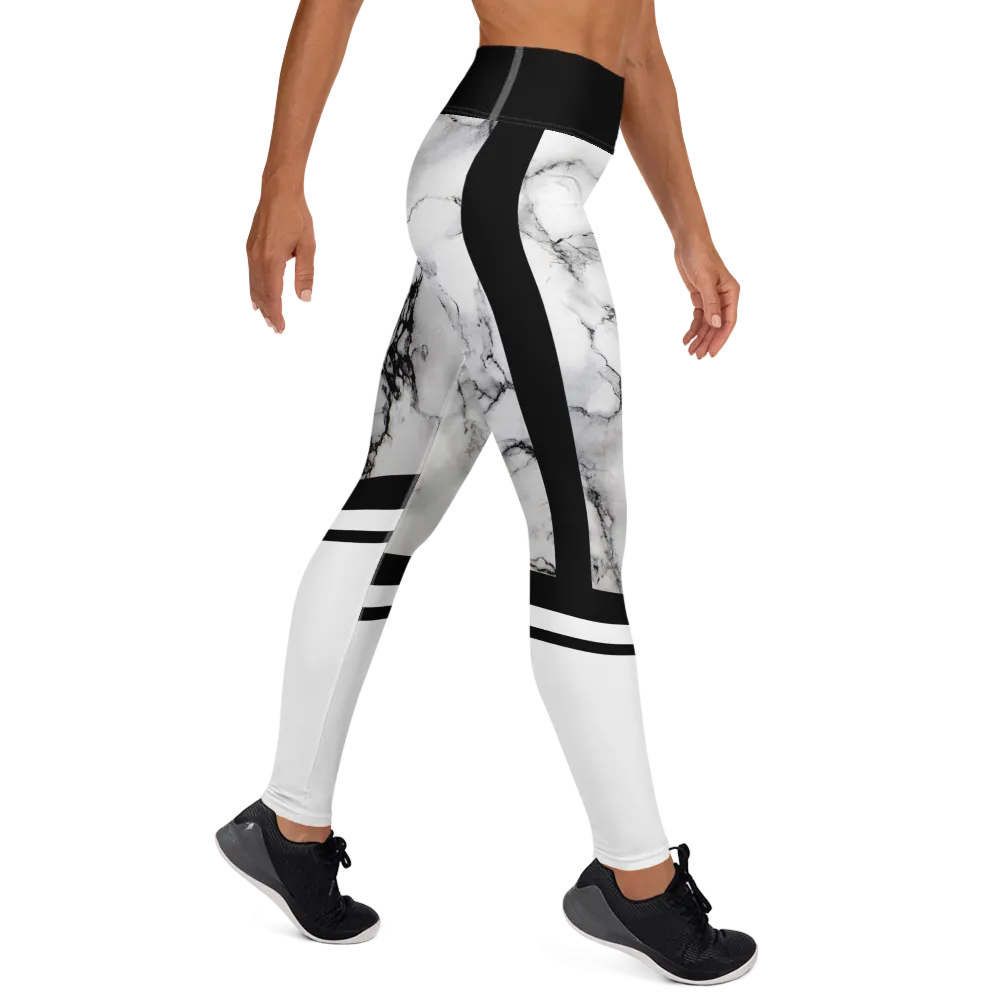 White Marble Leggings