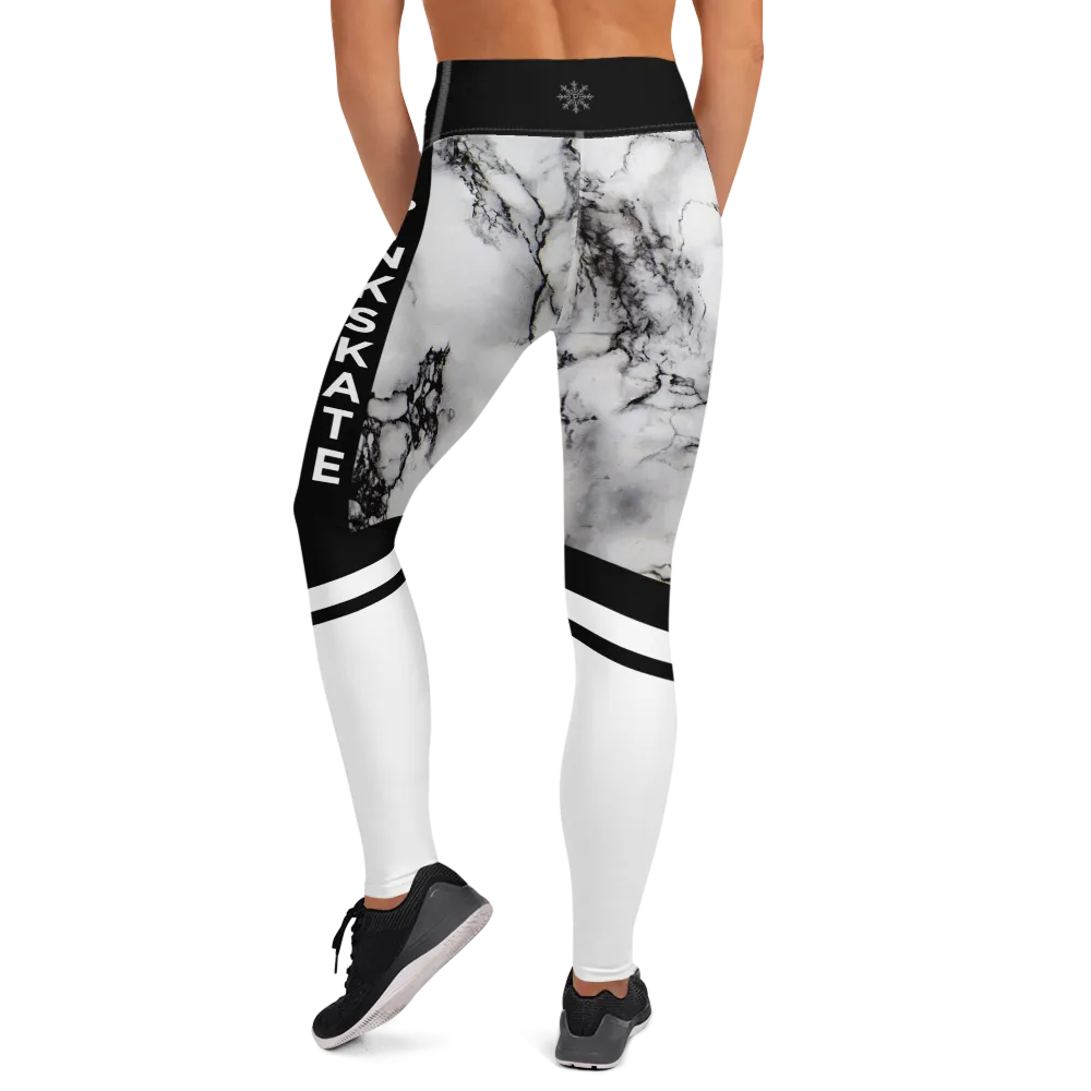 White Marble Leggings