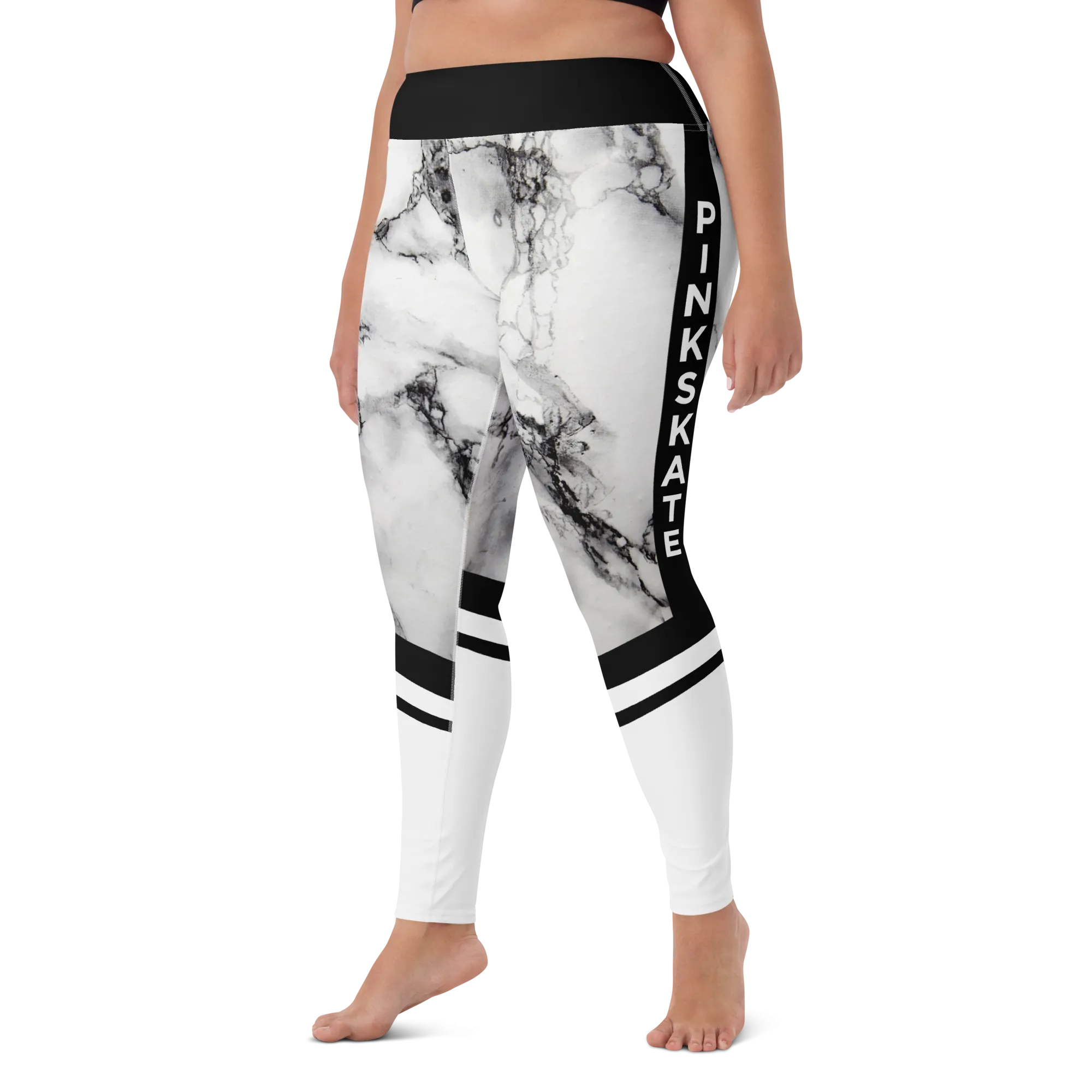 White Marble Leggings