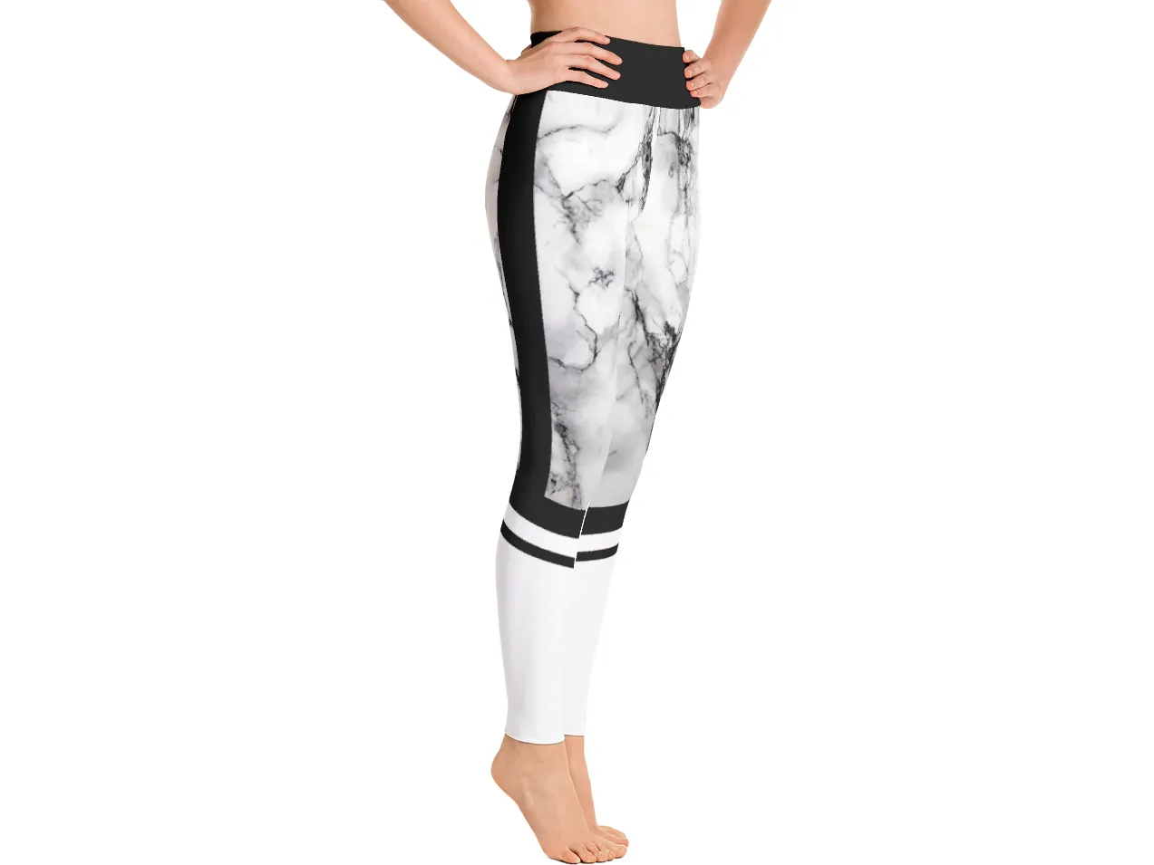 White Marble Leggings