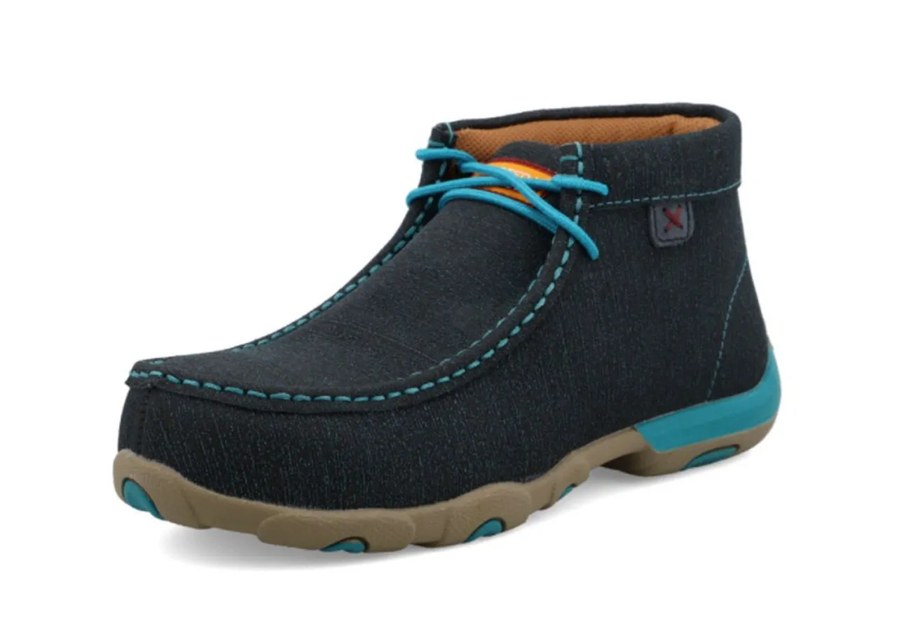 Women's Twisted X NT Work Chukka Driving Moc - Dark Teal & Turquoise