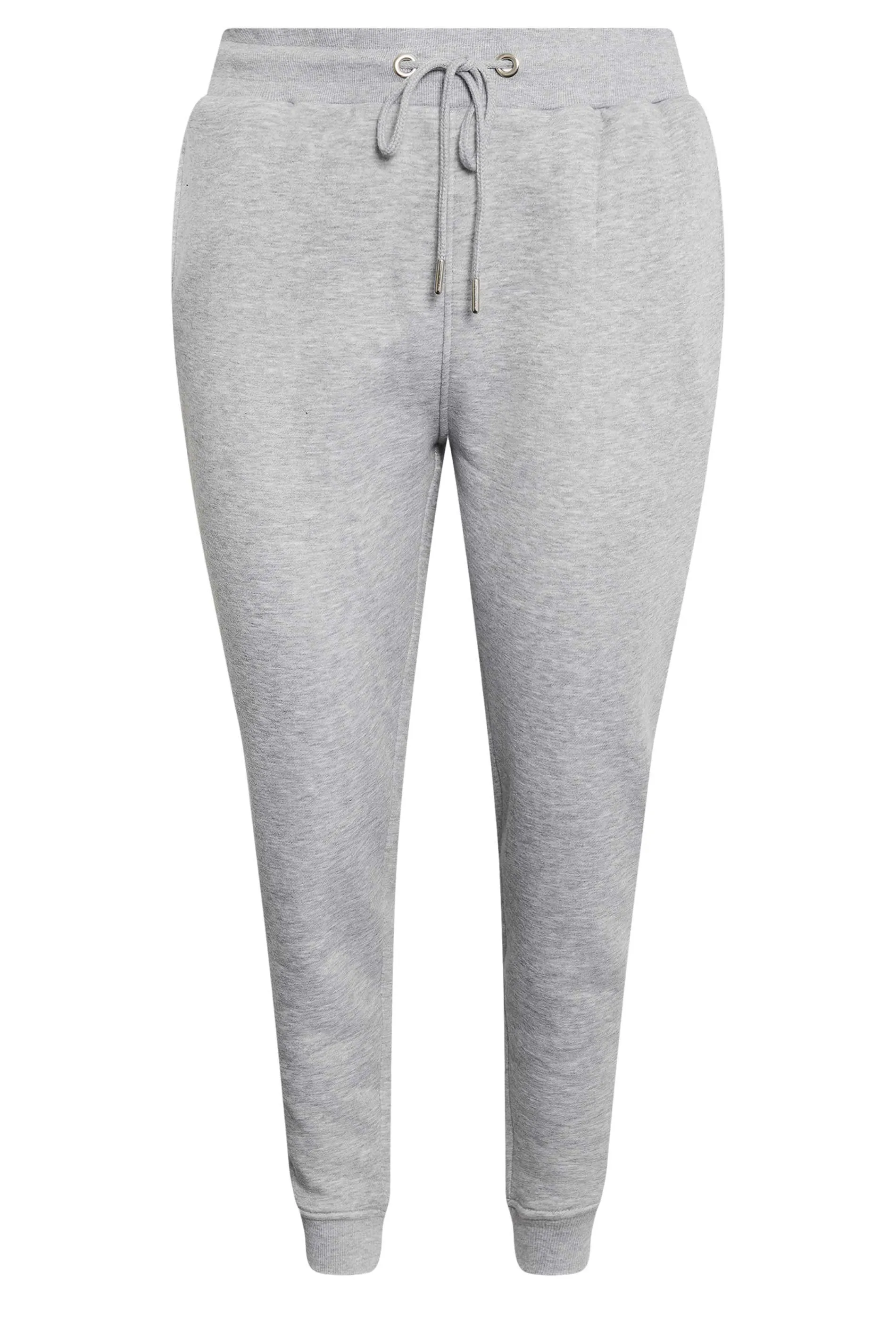 YOURS Curve Light Grey Cuffed Stretch Joggers