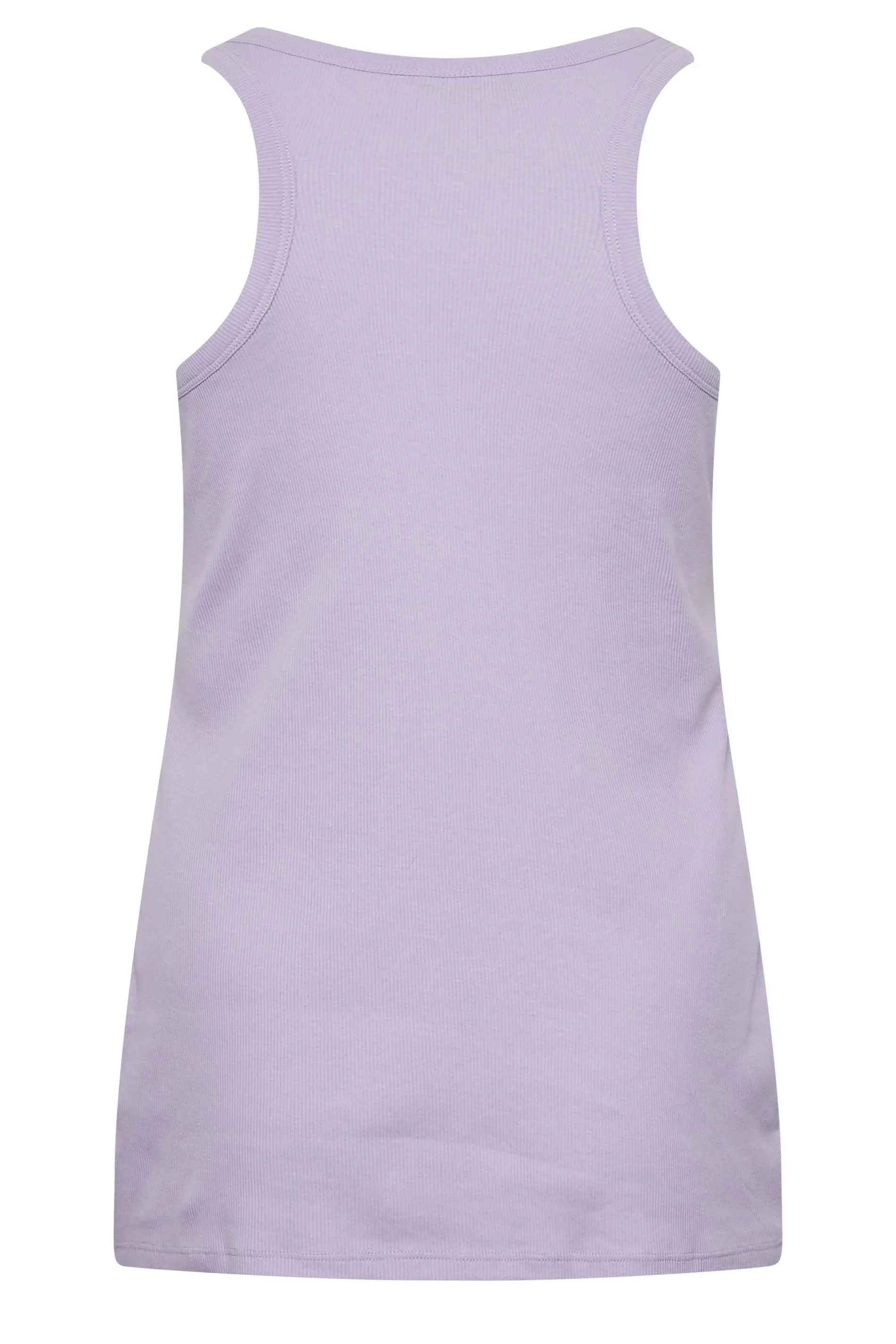 YOURS Curve Lilac Purple Ribbed Racer Back Vest Top