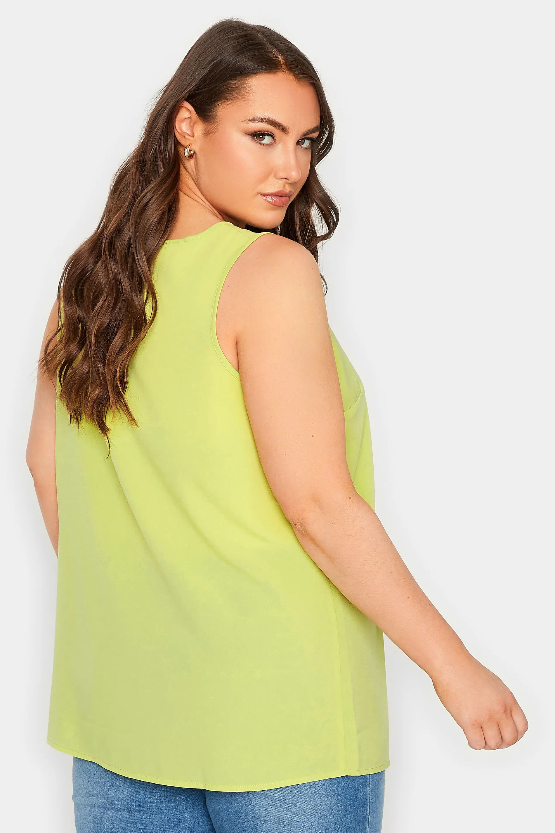 YOURS Curve Lime Green Cami Vest Top