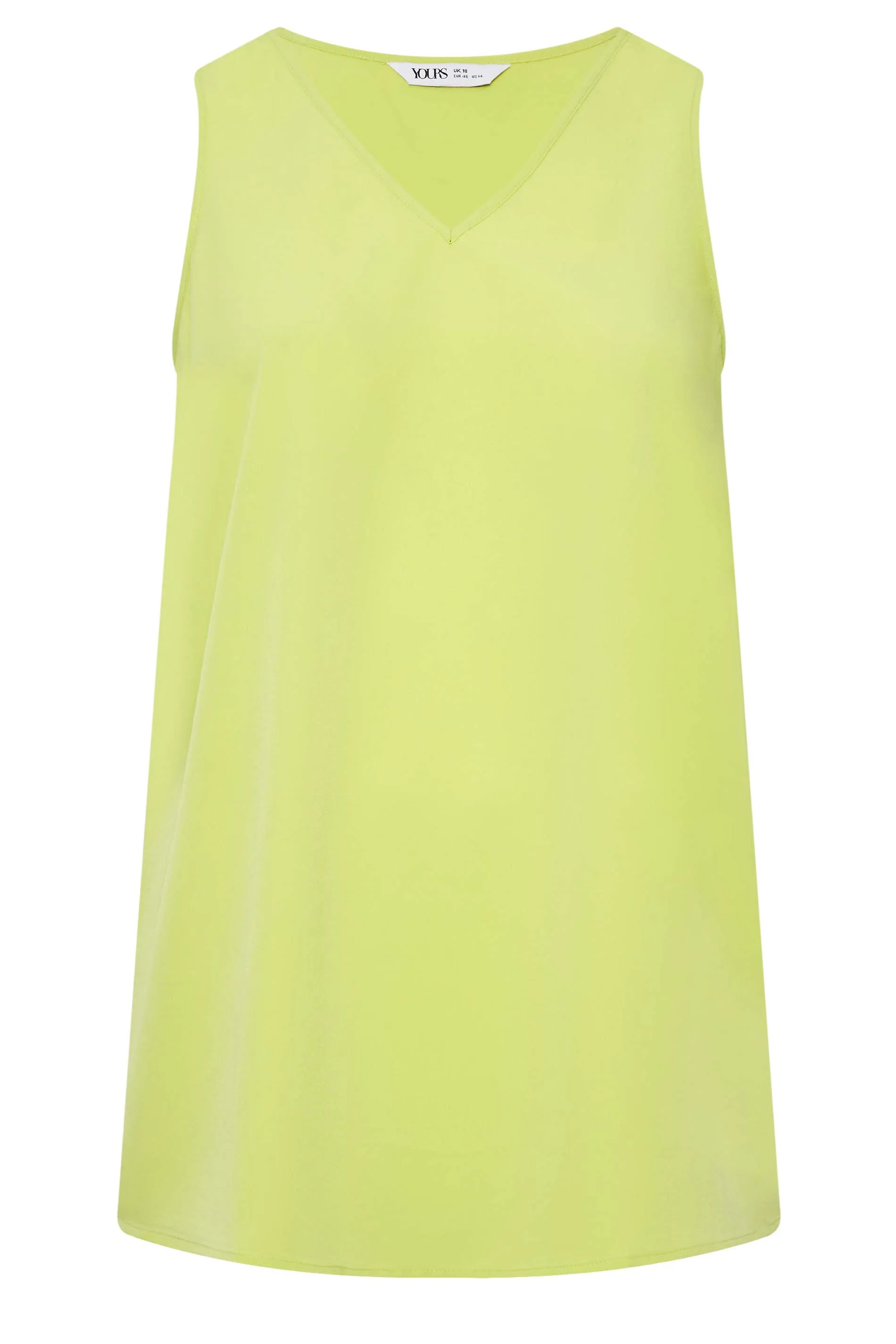 YOURS Curve Lime Green Cami Vest Top