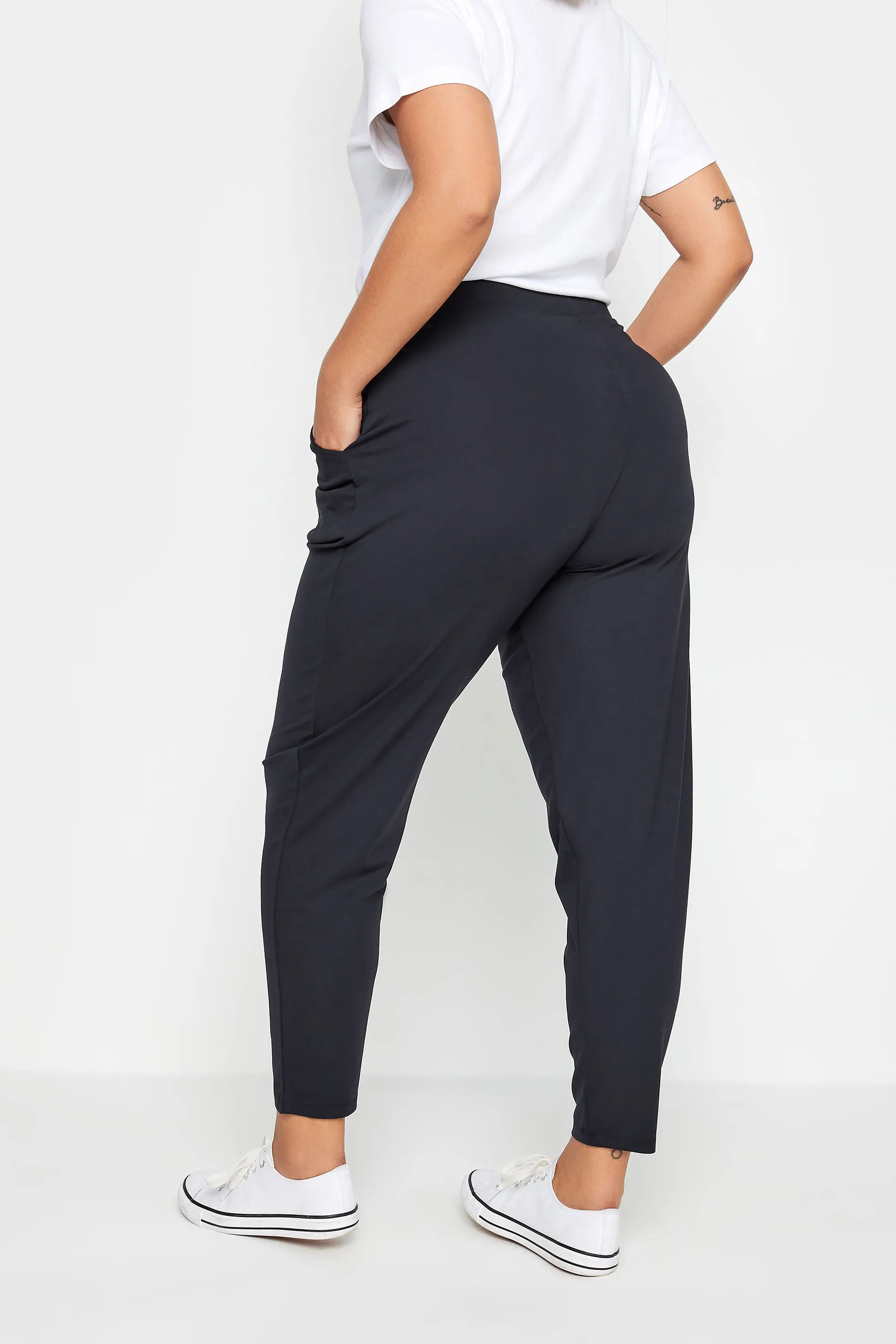 YOURS Curve Navy Blue Stretch Joggers