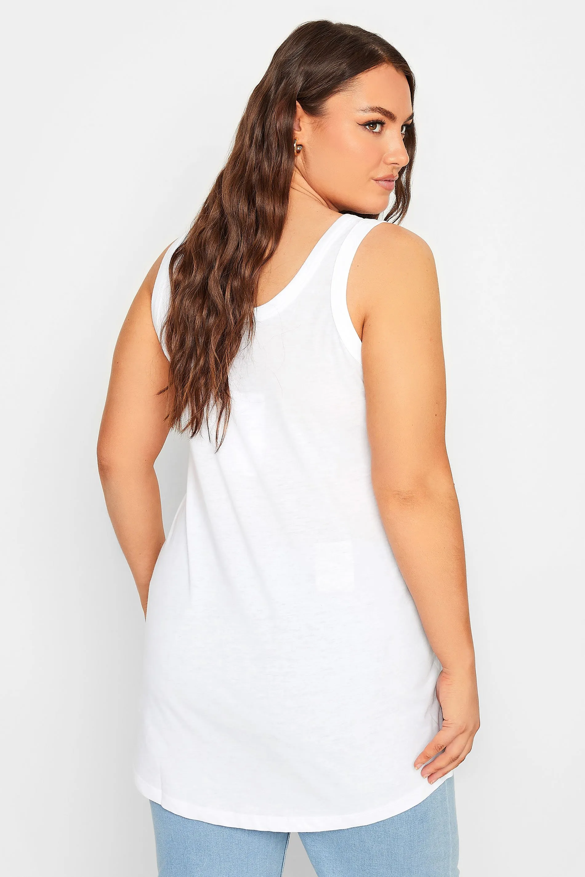 YOURS Curve White Vest Top